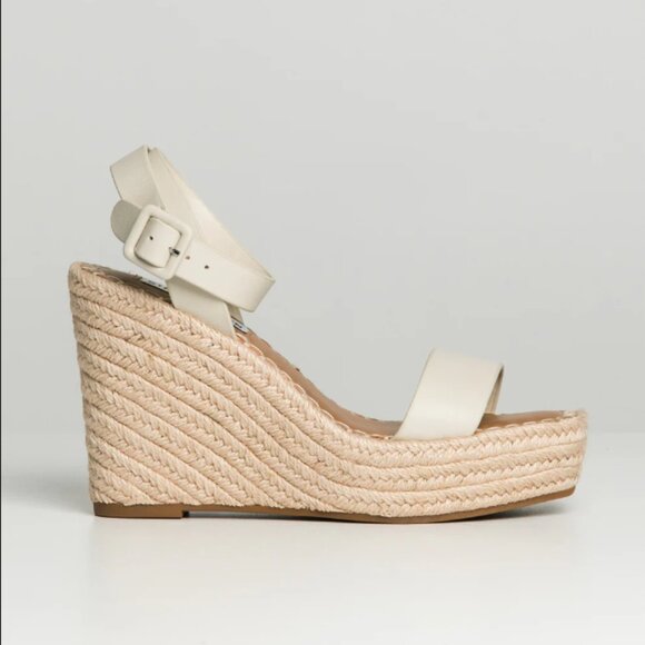 Steve Madden Womens Upstage Tan Wedge Espadrilles Size 6 - Picture 2 of 4